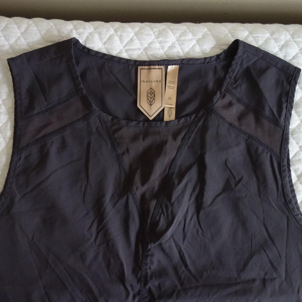 Indygena Gray Lightweight Athletic Travel Tank Top Med